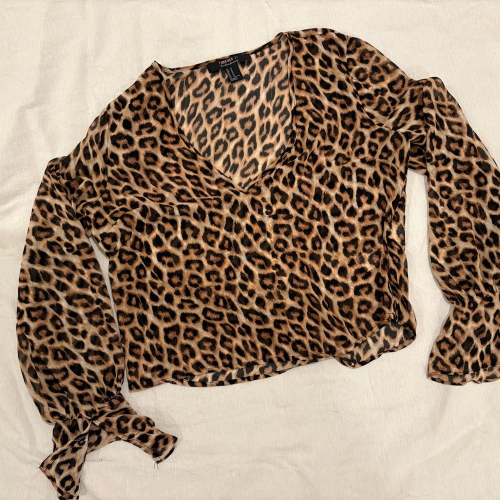 Forever 21 Leopard Print Blouse